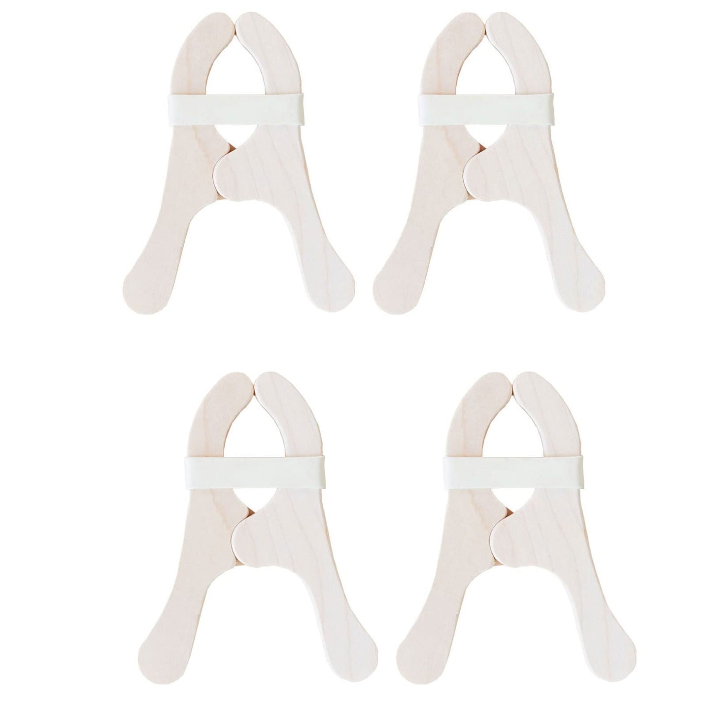 Sarah's Silks 4 Pack of Wooden Play Clips for Kids | Montessori and Waldorf Toys for Fort Building, Imaginative, and Pretend Play