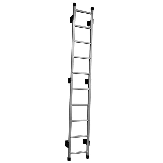 BIGalleons Basement Ladder 10 Rung, 9ft H Aluminum Window Well Ladder, Fire Escape Ladders in Humid Environments with Load Capacity up to 500lbs Egress, Escape or Bunk Bed Ladders