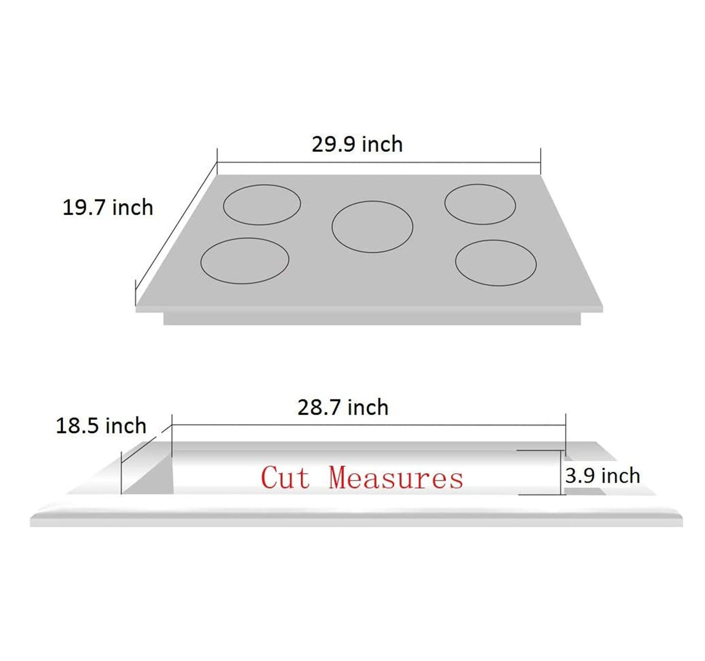 30 Inch Gas Cooktop DT57043 Built-in Stainless Steel 5 Burners Gas Stovetop LPG/NG Convertible Dual Fuel Gas Hob