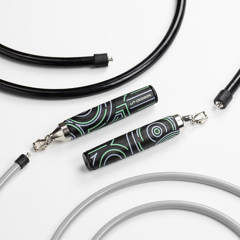 Crossrope Get Strong Set - Weighted Jump Ropes for Strength Training - Improve Power and Endurance in a Fun Jump Rope Workout - Small