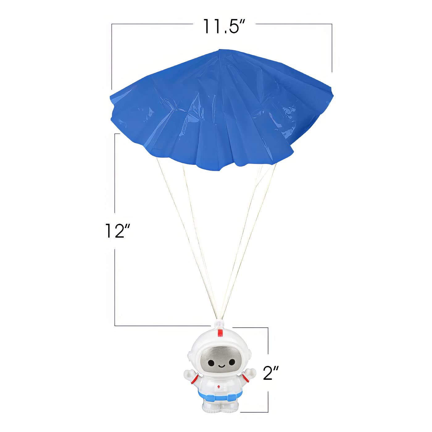 ArtCreativity 24-Pack / 2" Mini Astronaut Paratroopers – Durable Parachute Toys for Kids – Space-Themed Party Favors, Astronaut Piñata Fillers, and Goodie Bag Toys