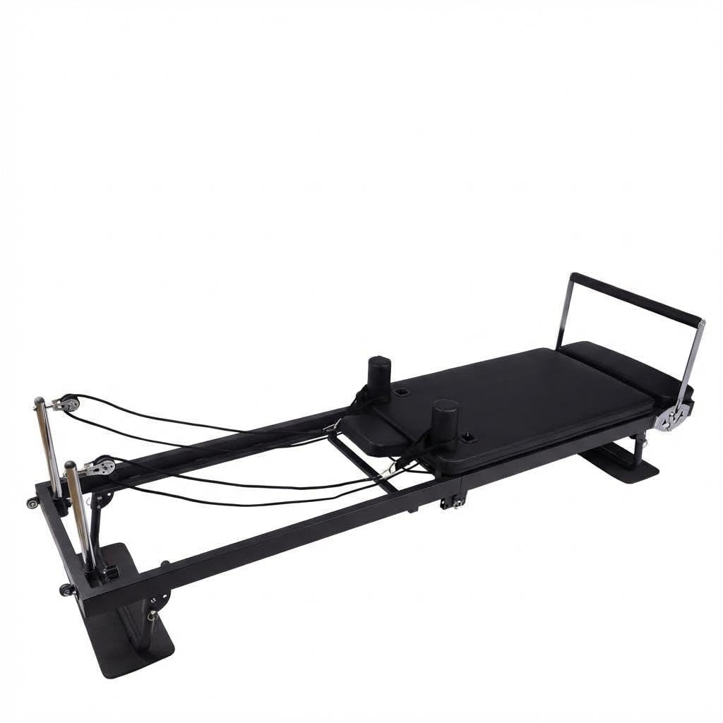 Foldable Pilates Reformer Machine for Home Use,Pilates Bed with Adjustable Springs, Compact Reformer for Studio Apartment & Gym, Ideal for Beginners to Advanced