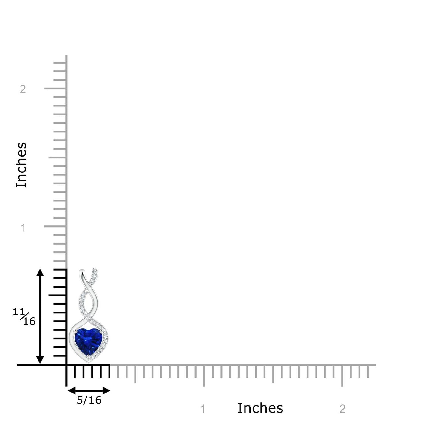 Angara Natural Blue Sapphire Pendant for Women | 0.3 ct Heart Shape Blue Sapphire Diamond Heart Pendant Necklace in Platinum | September Birthday, Anniversary, Gemstone Jewelry Gift | AAAA | 4mm