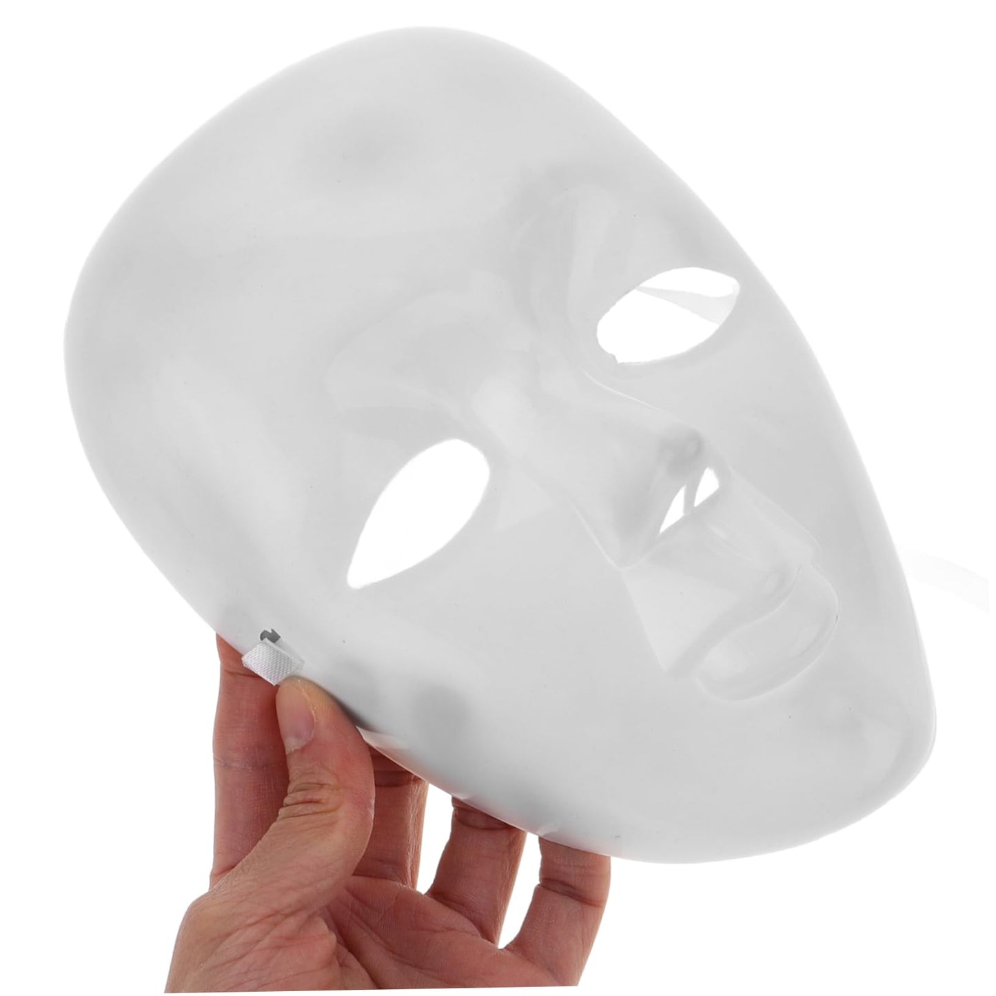 TOYANDONA 6 pcs DIY Blank Full Face Masks for Painting Sturdy Plastic Cosplay Props for Masquerade Costume Party and Role Playing Unpainted Craft Masks for Creative Decoration
