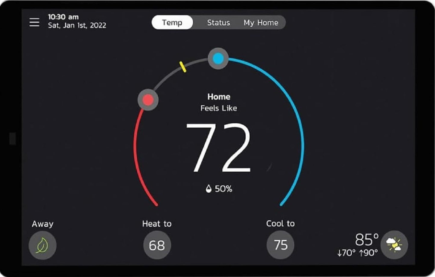 Lennox S40 (22V24) Smart Thermostat, Touchscreen, WiFi, Communicating System Control, Programmable, Geo-Fencing, Remote Access, Alexa Enabled, Easy Installation, Non-Returnable Factory Warranty
