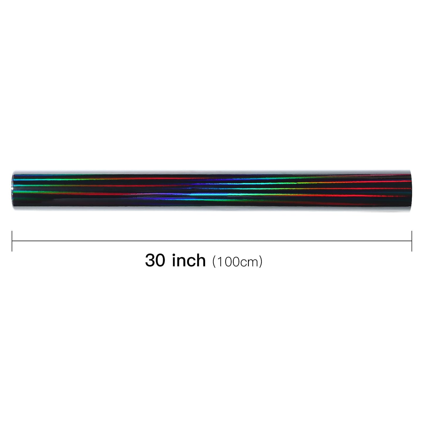 LeZakaa Black Wrapping Paper Roll, Holographic Iridescent Wrapping Paper for Birthday, Valentine's, Halloween, Holiday Party, Large Roll, 30 inches x 32.8 Feet (92.9 sq.ft.)