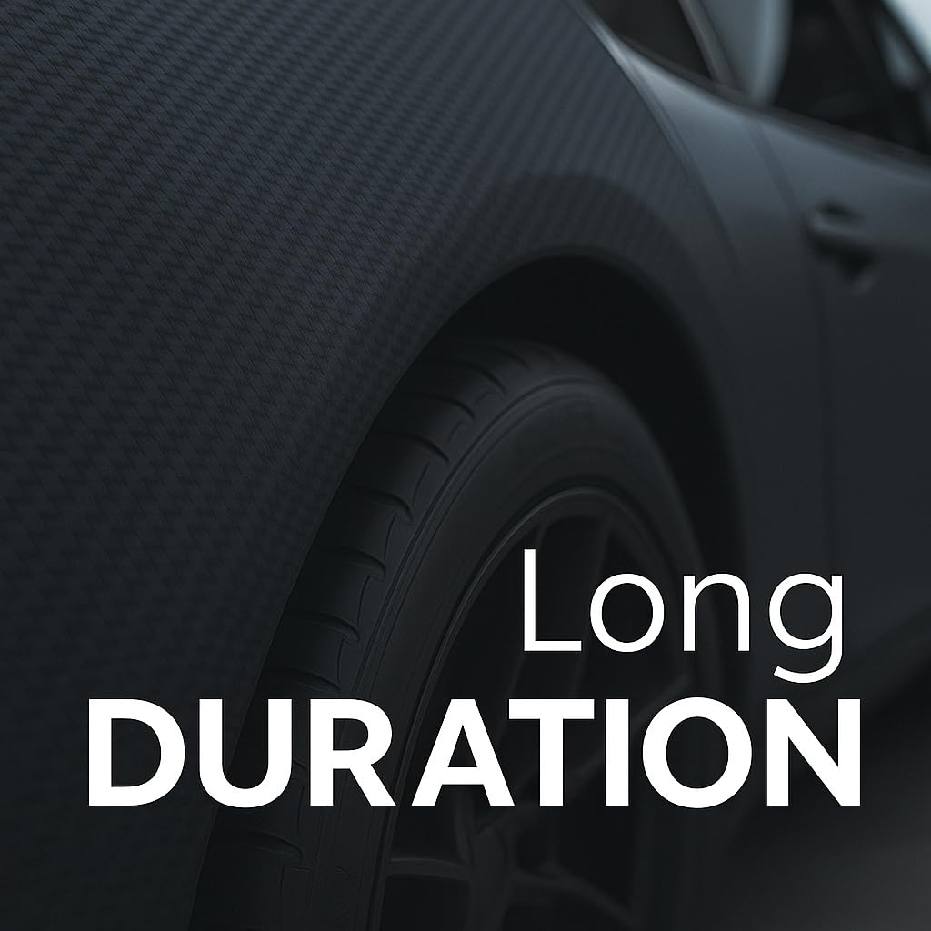 RockRose 3D Matte 3D Black Carbon Fiber Vinyl Wrap, Anti-Wrinkle, Air Release Automotive Bubble Wrap, Self Adhesive Car Vinyl Sticker DIY Decals 5FT x 92FT