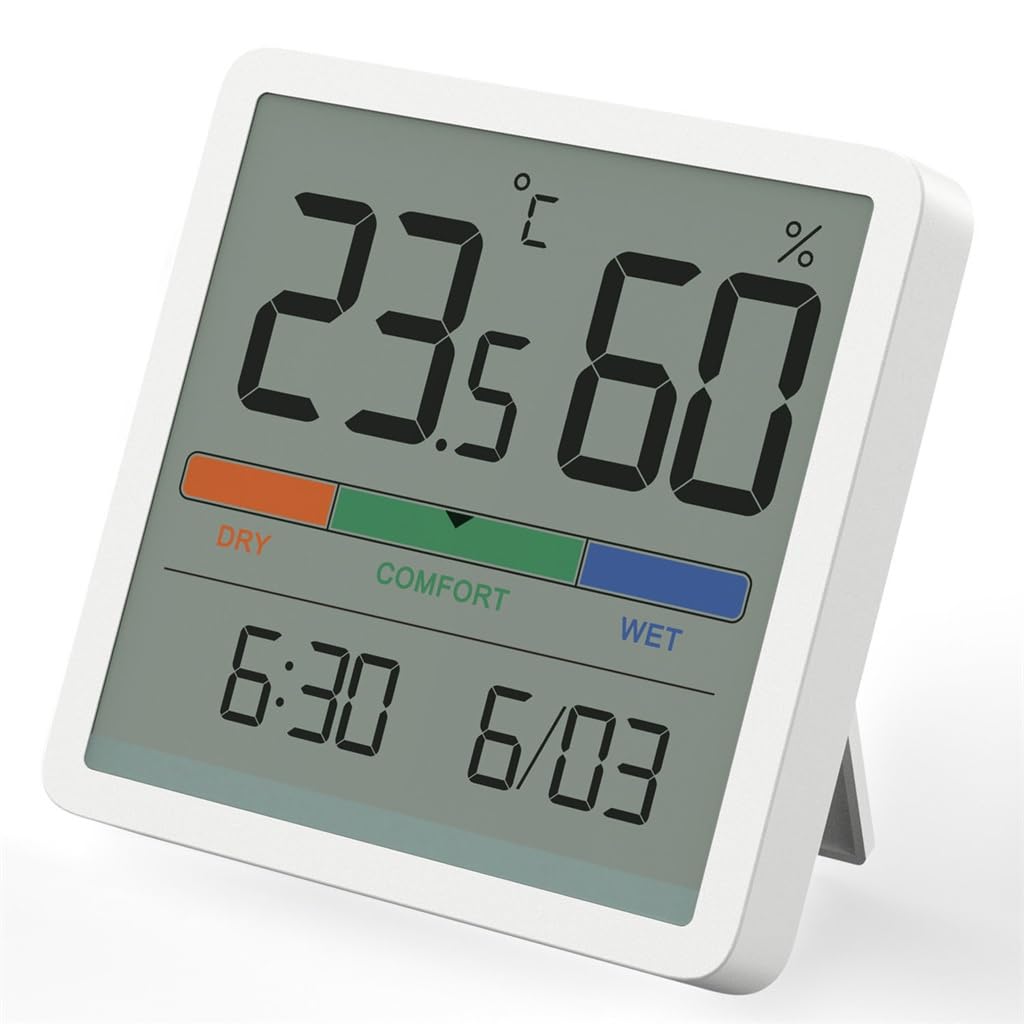 Purpose Digital Temperature and Humidity Meter Clock Household Indoor Kitchen Refrigerator