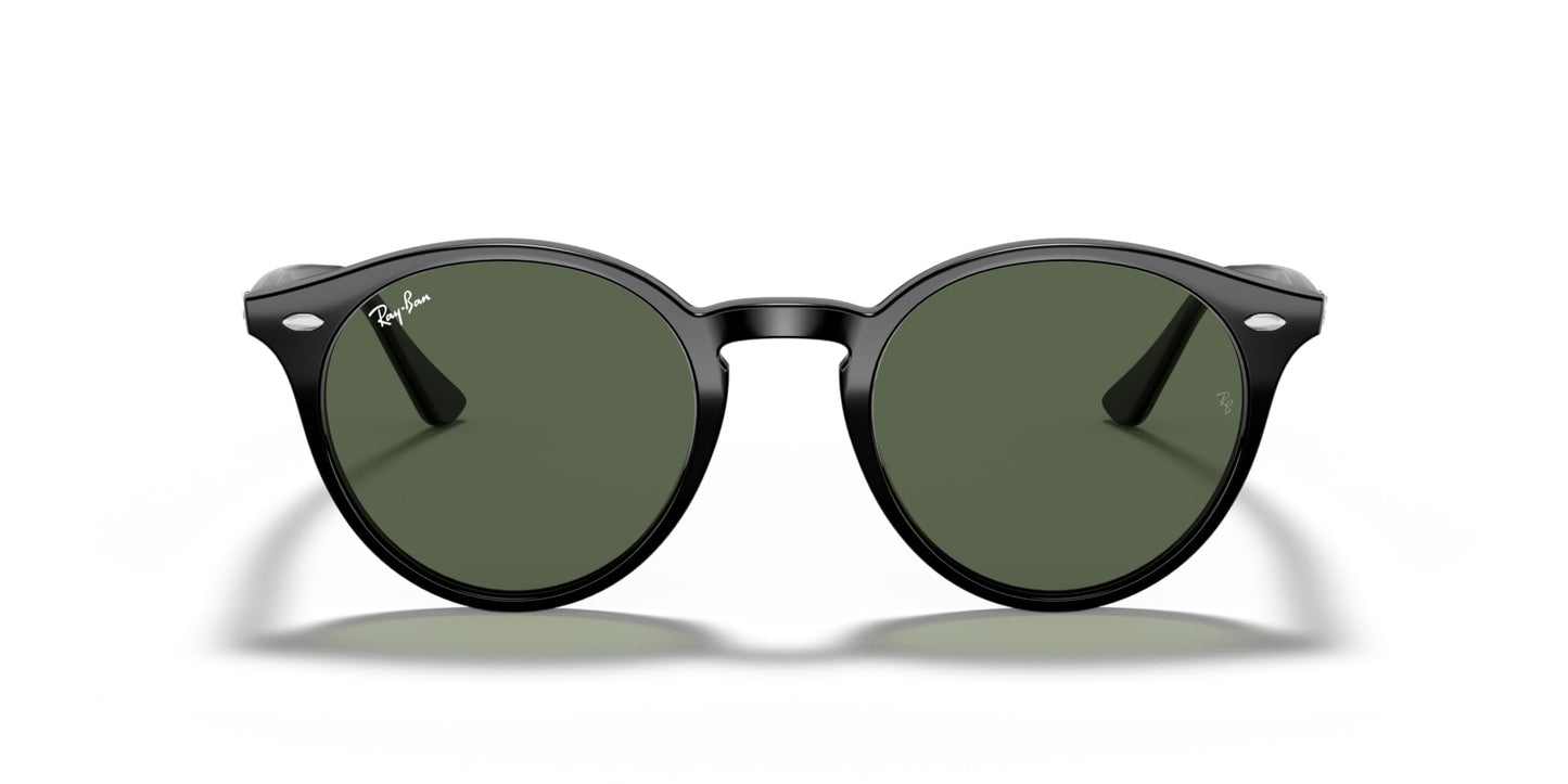 Ray-Ban Unisex RB2180 Round Sunglasses, Black/Dark Green, 51 mm