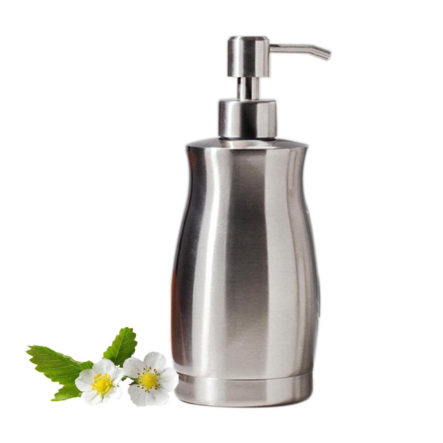 304 Stainless Steel Countertop Black Soap Dispenser Rust Resistant Leak-Proof Liquid Hand Sanitizer Pump with Hopper，for Kitchen Sink, Countertop, Bathroom (13.5oz/400ml)