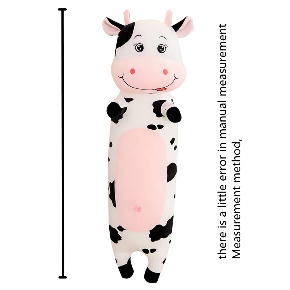 TEFU Cute and Creative Cow Plush Toy: A Soft and Adorable Cartoon-Style Hugging Pillow—Perfect as a Birthday Gift for Friends and Kids (100cm/39.3in)