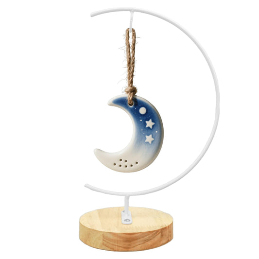 YY YEARCHY 11-inch Ornament Display Stand with Wooden Base Metal Hook Tabletop Holder for Hanging Glass Globe Ball Gifts(1, White)