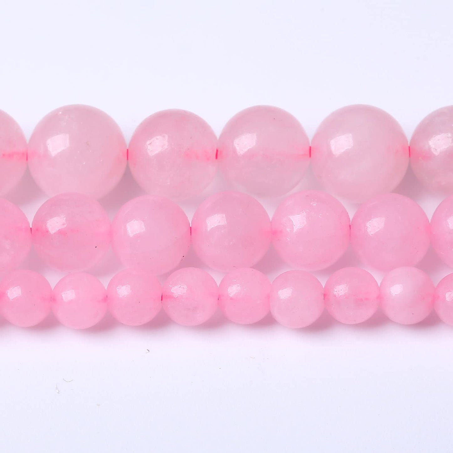 45PCS 8MM Beads Natural Rosestone Pink Crystal Quartz Gemstones for Jewelry Making DIY 15Inches