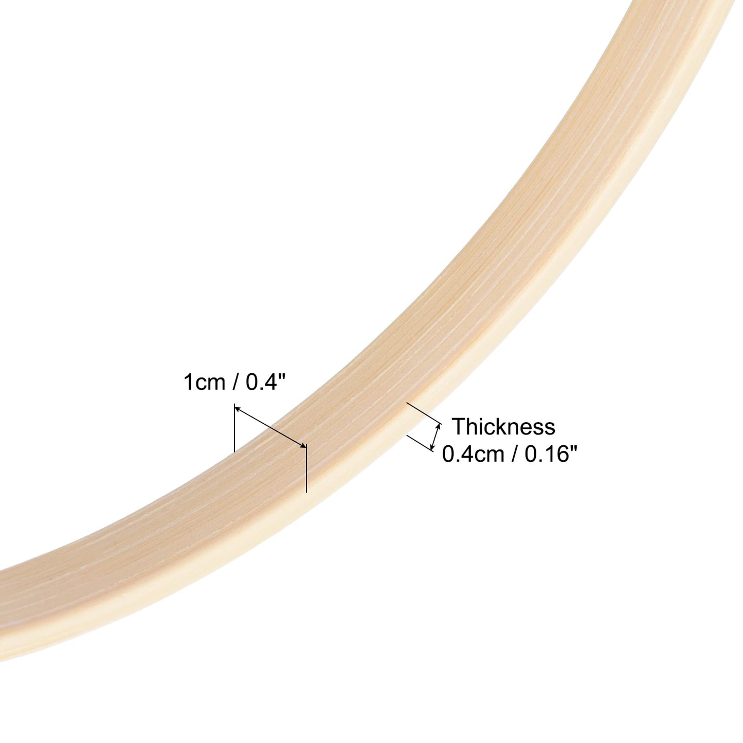 PATIKIL 10 Inch Bamboo Macrame Hoop, 6Pcs Wood Floral Hoop Craft Rings with 1 Scissor for DIY Craft Dream Catcher Wedding Wreath Decor Wall Hanging Decoration