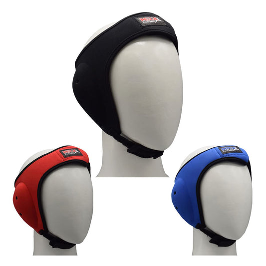 MRX MMA Ear Guards Kick Boxing Ju Jitsu Cage Wrestling Ear Protection Headgear with Adjustable Straps for Safe Head & Ear|Black