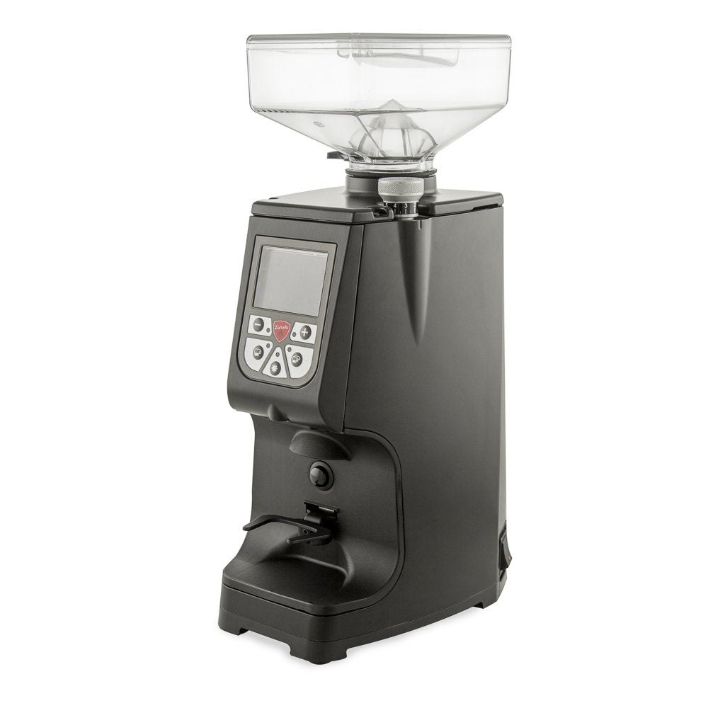 Eureka Atom Commercial Espresso Grinder | 60mm Flat Burrs | Sound Insulation | Programmable Timer Based Dosing | Digital | (Matte Black)