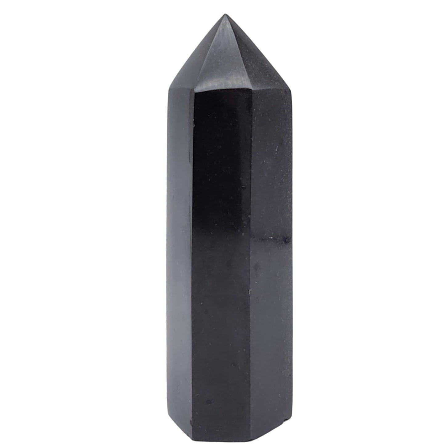 Sisamn Natural Black Tourmaline Column Chunk - Handcrafted Healing Crystal Wand Tower Obelisk, Energy Protection Stone for Meditation, Chakra Balancing, Positive Energy, 0.6-0.9lb
