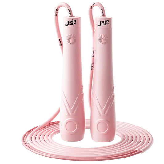 JOINROPE Kids Jump Rope for Children-Adjustable Speed Skipping Rope with Dual Bearings, Segmented Anti-Tangle Cord, Silicone Handles, Indoor Outdoor Fitness Toy for Boys & Girls (Pink)