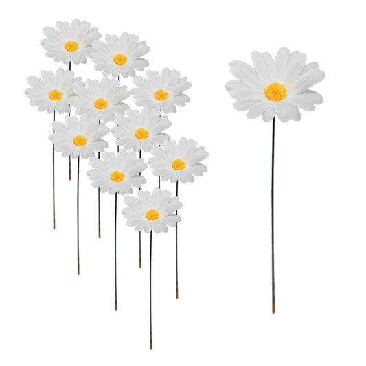 JZZNNFEZN Garden Stakes Decor,10Pcs Garden Stakes Decorative Outdoor Lawn Pathway Patio Plant Pot Art Stick Yard Art Decorations for Pot Lawn Patio Corridor Flower Bed Outdoor Plant (Sunflower 10PCS)