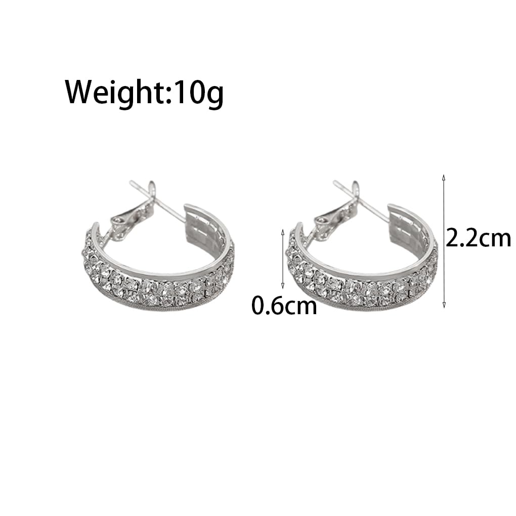 Lymphatic Activity Hoop Earrings, Lymphatic Drainage Slimming Hoop Earrings Lymphvity Germanium Earrings Cubic Zirconia Earrings Jewelry Gifts for Women (silver)