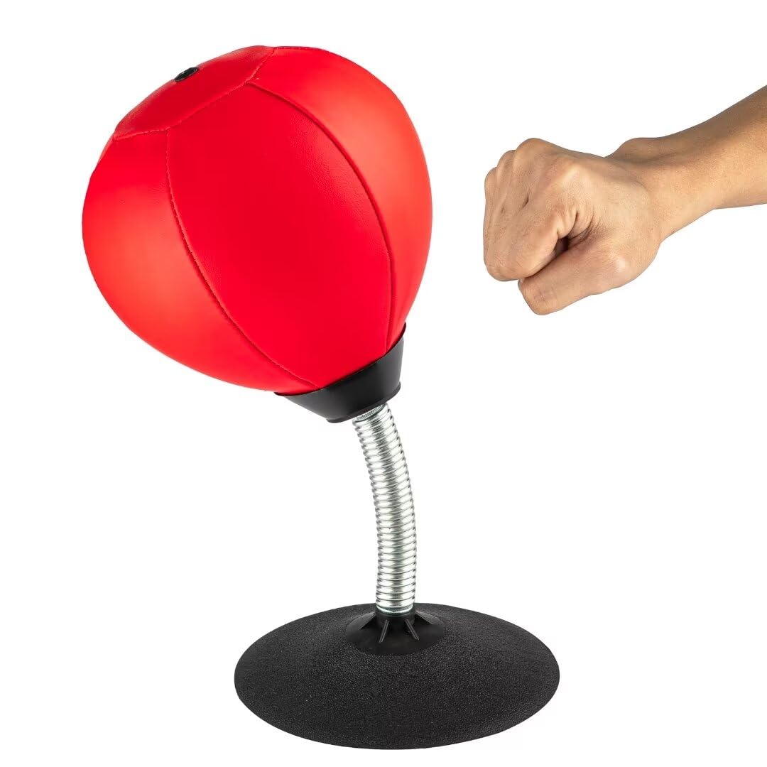 Stress Buster Desktop Punching Bag - Suctions to Your Desk, Raipoment Heavy Duty Stress Relief Ball, Funny Gifts for Boss or Coworker, Good Gift for Christmas Children