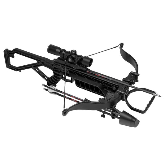 Excalibur Mag AIR Accurate Lightweight Durable Safety Versatile Hunting Archery Crossbow - 1-inch Scope Rings, 3 Quill 16.5" Arrows, 4-Arrow Quiver Included