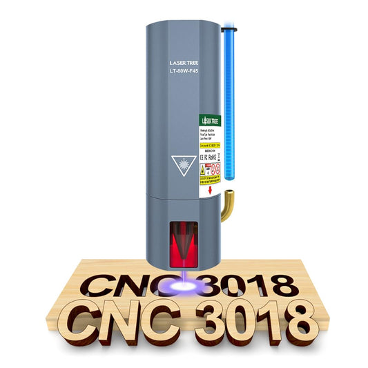 LASER TREE Laser Module, 10W(10000mW) Optical Power Output Laser Engraving Module with Air Assist, Built-in FAC, Double Ultra-Fine Compressed Spot Laser Head for 3018/3018 Pro CNC Machine Class 4, 12V