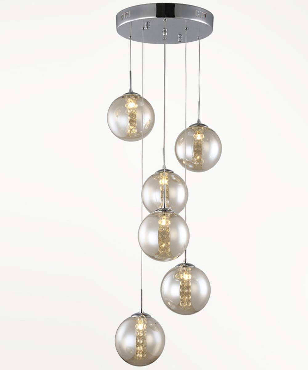 VOKJIAIN 30x150cm Duplex Creative Ceiling Light 6 Lights Bubble Balls Restaurant Long Chandelier Modern Minimalist Chandelier for Living Room Nordic Art Personality Pen