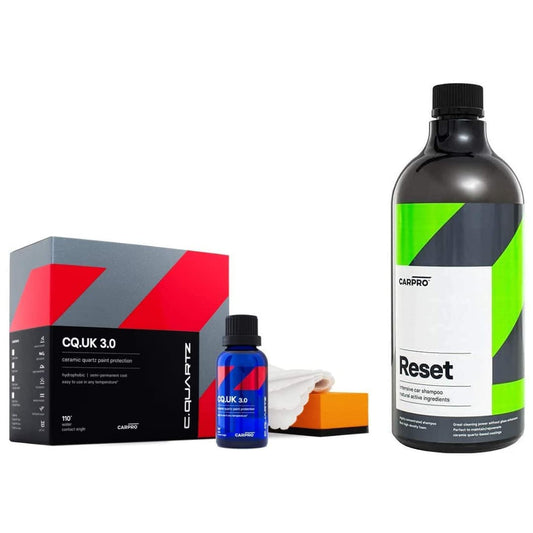 CARPRO CQUARTZ UK 3.0_50ml Kit Reset Intensive Car Shampoo 1 Liter, Perfect Partner to Nanotechnology Based Sealants and Coatings - Bundle
