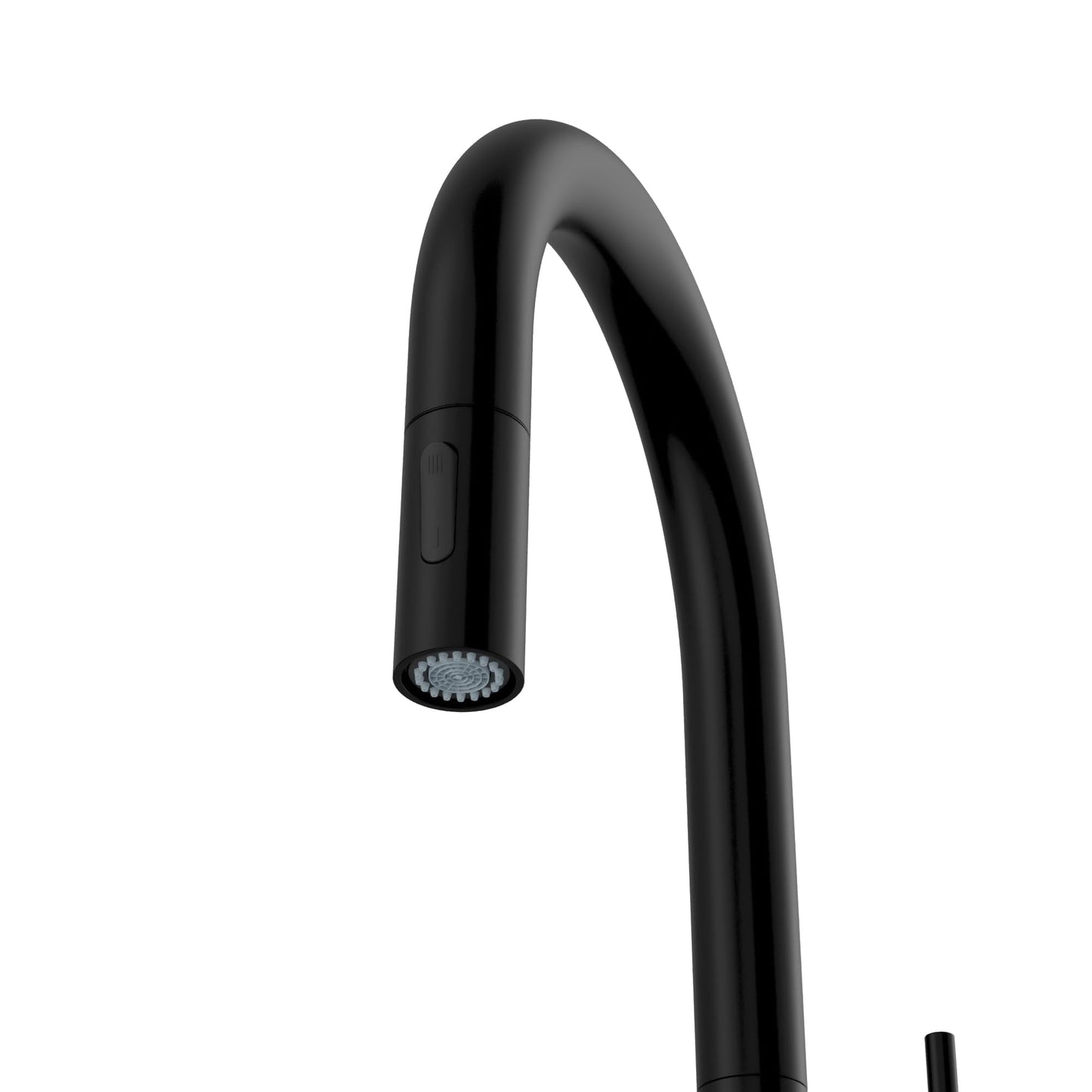 Karran Brynford Matte Black Pull-Down Kitchen Faucet, Single Handle High-Arc Design, 2-Function Spray Head, Modern 25mm Thin Profile, 26½″ Braided Retractable Hose