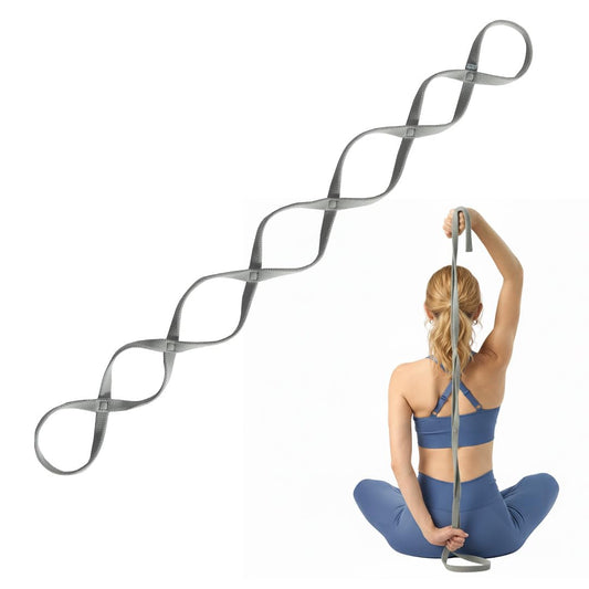 VRTX Stretch Straps for Exercise | Yoga & Pilates Stretching Bands w/ 7 Loops | Resistance Bands for Fitness Workout, Home Gym, Physical Therapy | Soft Mesh Cloth, Durable – X-Light (2-15lbs)