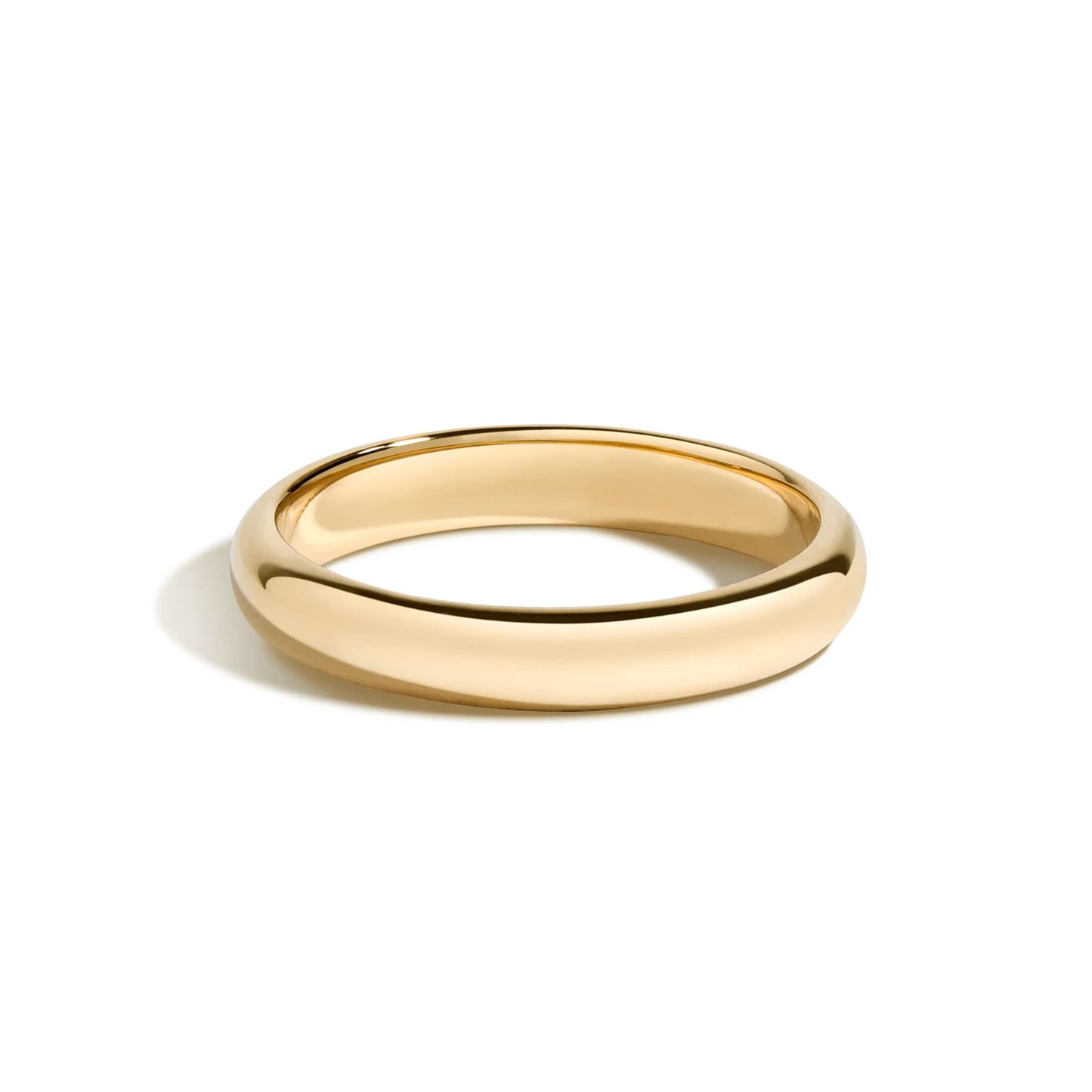 Tioneer Jewelry | Sterling Silver Plain Dome Wedding Band | Wedding Band for Women & Men | Sterling Silver Jewelry, Gold, 3mm, Size 4