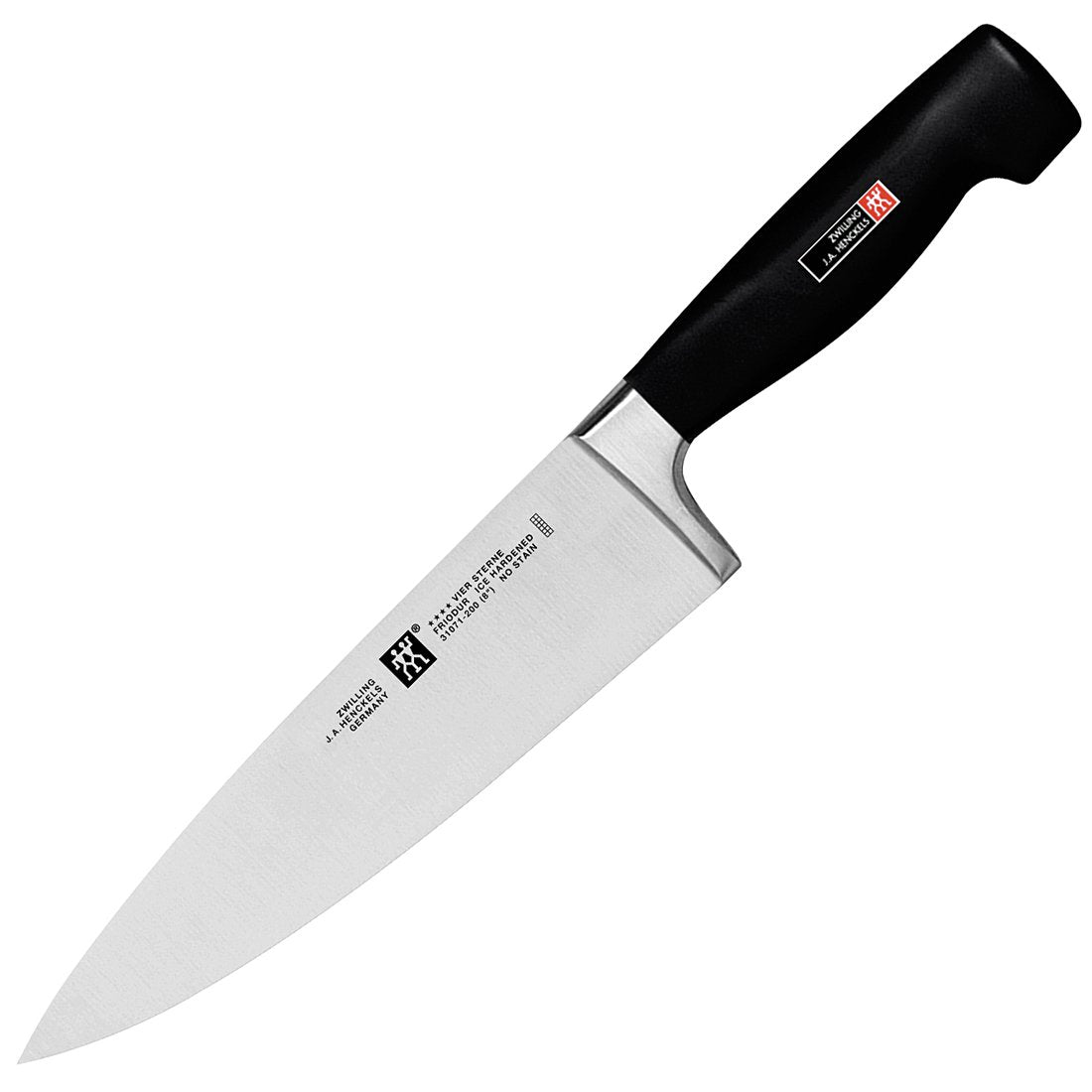 ZWILLING Four Star 8-inch Razor-Sharp German Chef's Knife, Made in Company-Owned German Factory with Special Formula Steel perfected for almost 300 Years, Dishwasher Safe