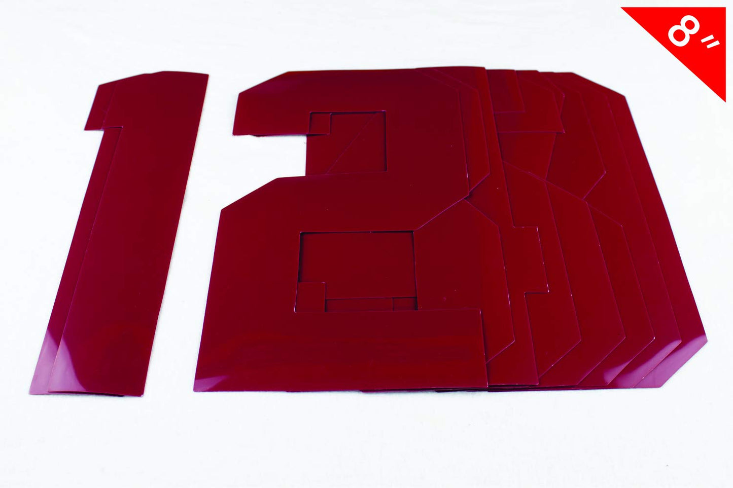 Numbers Kit(0-9),8" Tall for Sports T-Shirt Jersey Football Baseball,Iron On, Heat Transfer, Team,t-Shirt(Style A) (Maroon)