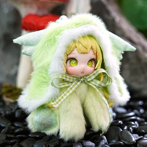 ICY DBS Cute Animal Plush Doll – 12cm Adorable Plush Toy with Soft Hood and Ribbon, Bags, and Collectibles - Snake