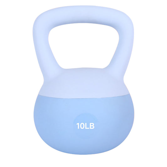 Leikefitness Soft Kettlebells,Sand Filled Weights for Women and Men,Color Coded Anti Slip Soft Kettlebells,Home workout (BLUE, 10 LB)