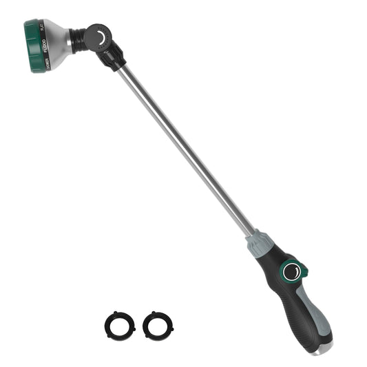 Seatern Watering Wand for Garden Hose, 24 Inch, 8 Spray Patterns, Garden Hose Nozzle with Thumb Flow Control, Adjustable Water Sprayer with Pivoting Head, Ideal for Hanging Baskets and Shrubs