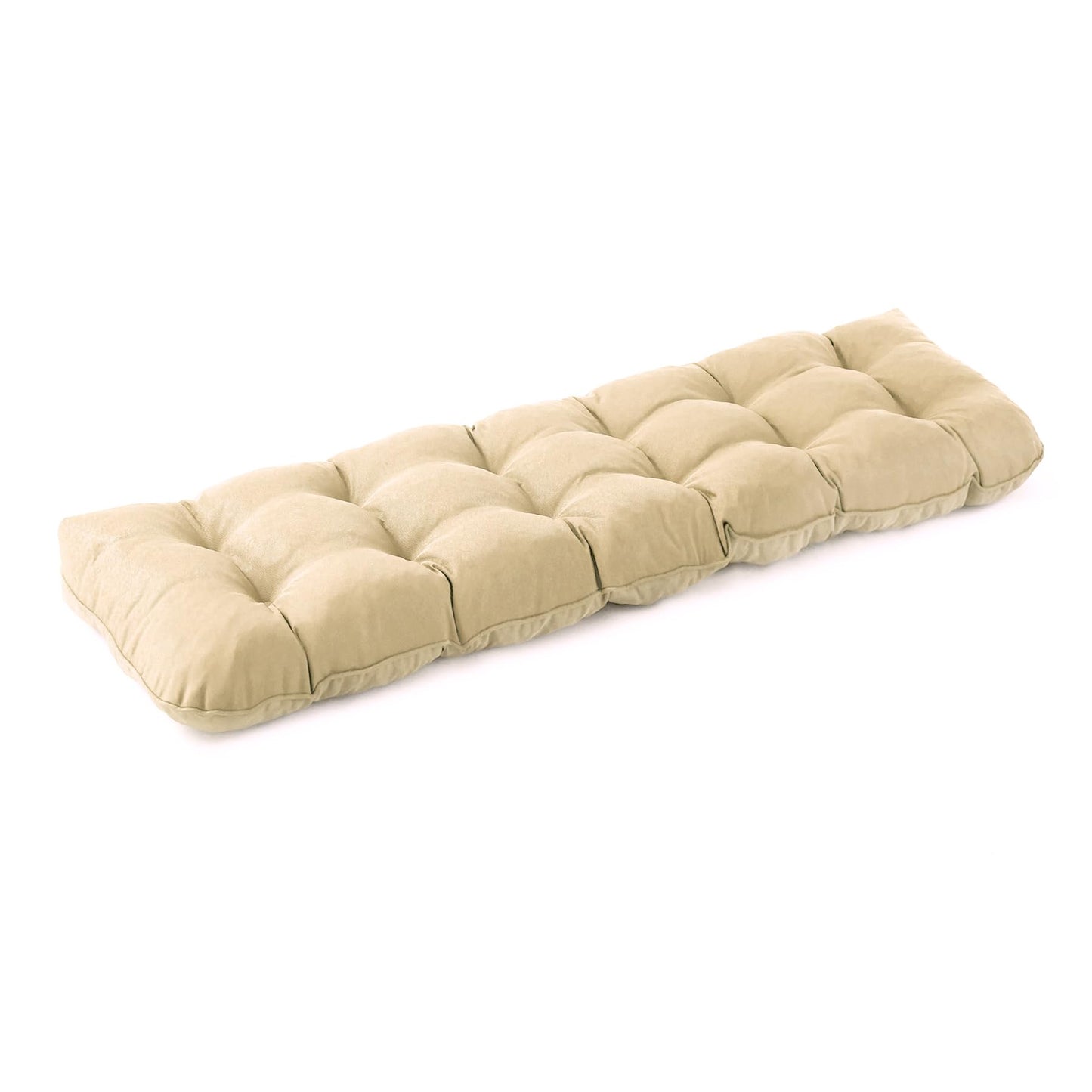 IPYNBAP Outdoor Bench Cushion, 48x18x5 Inch, Waterproof Bench Cushion for Outdoor/Indoor Furniture, Tufted Patio Bench Seat Cushion, Fade Resistant Outdoor Cushions for Porch Swing Couch, Beige