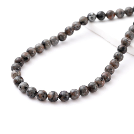 8mm 45pcs DIY Natural Flame Stone Yooperlite Beads Round Healing Crystal Gemstone Loose Beads for Jewelry Making Handmade Bracelet Necklace