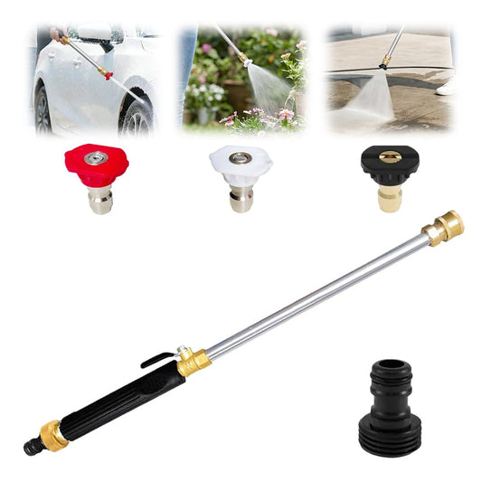 Jet Nozzle Power Washer for Garden Hose with 3 high-pressure nozzles, 2026 New Pressure Washer, Turn Any Hose Into a High Pressure Water Jet for Patio Garden Outdoor Cleaning (Black)
