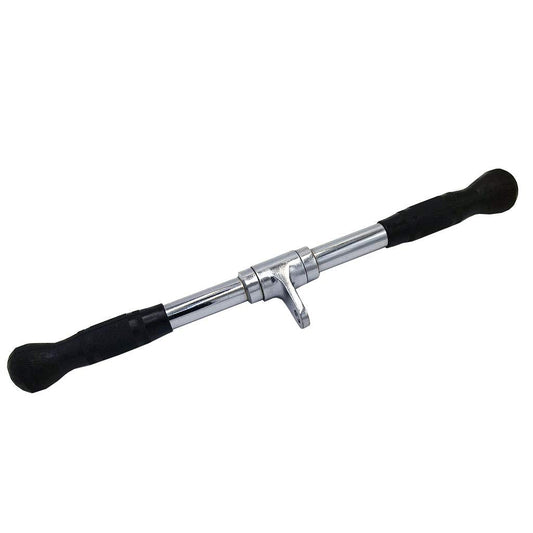 Rivotrance Strength-Enhancing Wide Grip LAT Pull Down Bar, Curl Pulldown Attachment - Gym Equipment with Rubber Handles for Comfortable Strength Workouts, Ideal Lat Bar Cable Machine Attachment (51 CM)