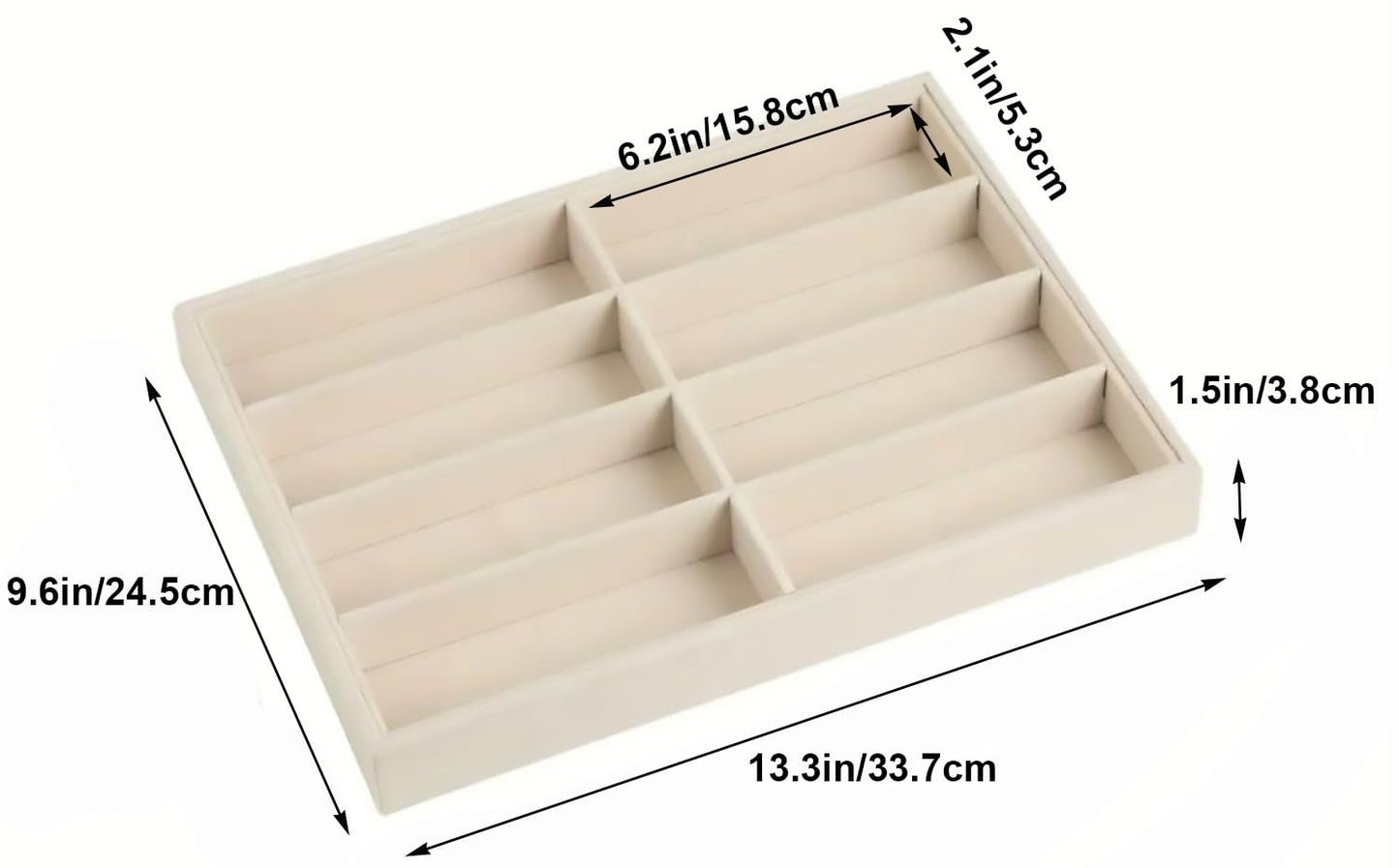 EONGOA Jewelry Tray Velvet Jewelry Organizer with Clear Lid Transparent Earring Bracelet Organizer Holder Case with Clasp Drawer Insert for Rings Studs Gift for Women Girls (Sunglass Box)