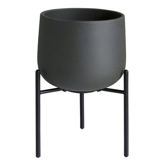 KINTO 29233 Plant Pot 8.3 inches (211_135 mm) Dark Gray Stand Type Pot