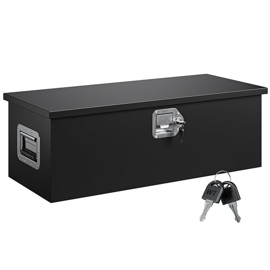 Yizosh 30 Inch Steel Heavy Duty Truck Bed Tool Box, Trailer Tongue Tool Box with Lock and Keys, Tool Box for Storage, Utility Trailer Tool Box for Truck, Pickup, RV, Trailer