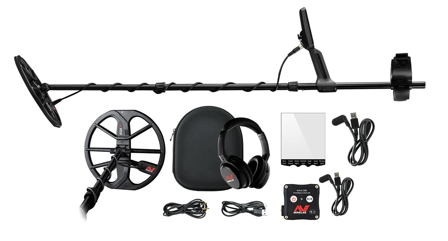MINELAB Equinox 800 Multi-Frequency Waterproof Metal Detector for Adults with EQX 11" Double-D Smart Coil (4 Detect Modes, Wireless Headphones Included)