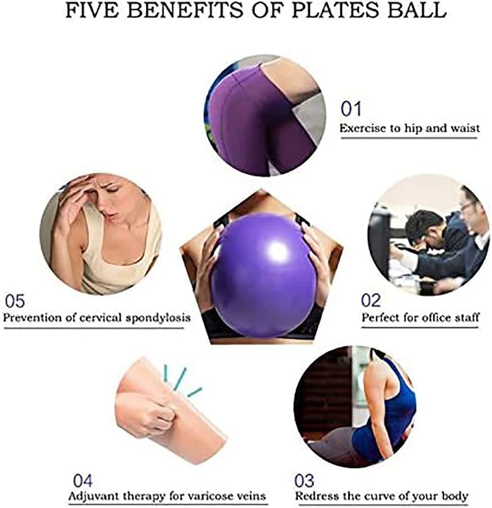 MOMPLUS Exercise Pilates Mini Yoga Balls Barre Small for Home Stability Squishy Training Physical Therapy Improves Balance with Pump(Green, 6 Inch)
