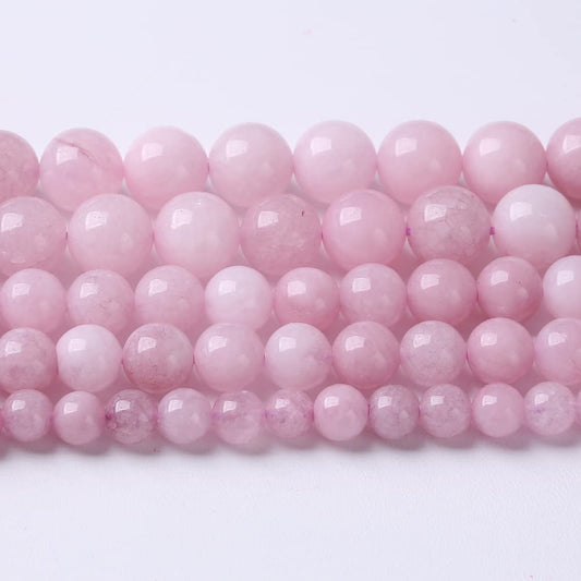 37pcs 10mm Natural Purple Kunzite Jade Stone Beads Round Loose Stone Beads for Jewelry Making DIY Bracelet Necklace Earrings 15" (Purple Kunzite, 10mm)