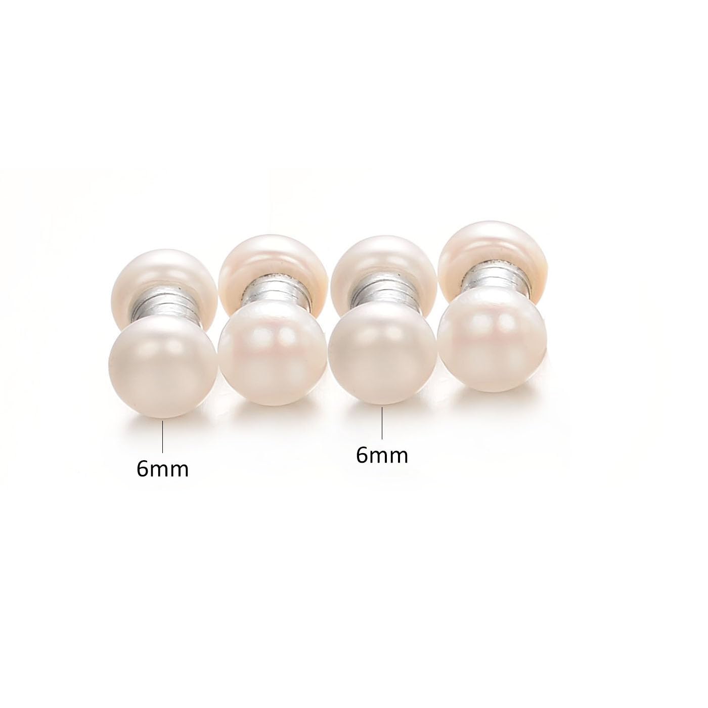 Airokiy Magnetic Earrings for WomenHypoallergenic Small Pearl Non Piercing Clip On Earrings Elegant Hypoallergenic Jewelry 6mm
