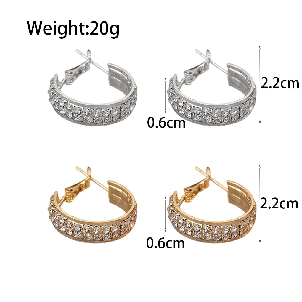 Lymphatic Activity Hoop Earrings, Lymphatic Drainage Slimming Hoop Earrings Lymphvity Germanium Earrings Cubic Zirconia Earrings Jewelry Gifts for Women (g+s)