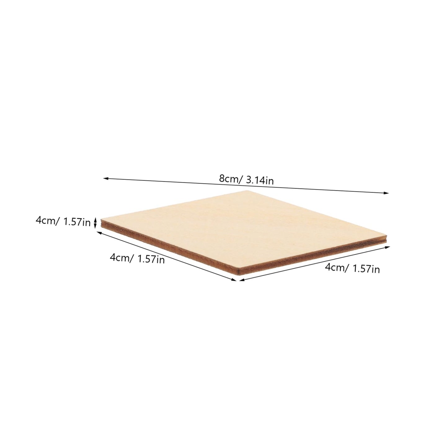 30Pcs Diamond Shaped Wood Slices 3.14x1.57in Unfinished Wooden Diamond Shape Pieces Wooden Shape Wood Blank Slices for DIY Crafts Holiday Decoration